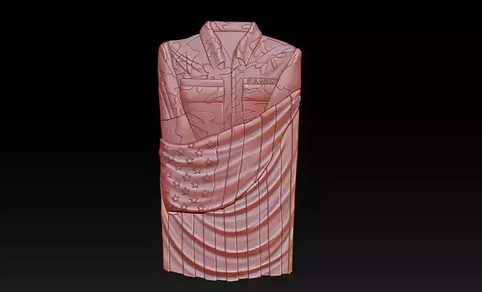 3D STL MODEL Flag and shirt