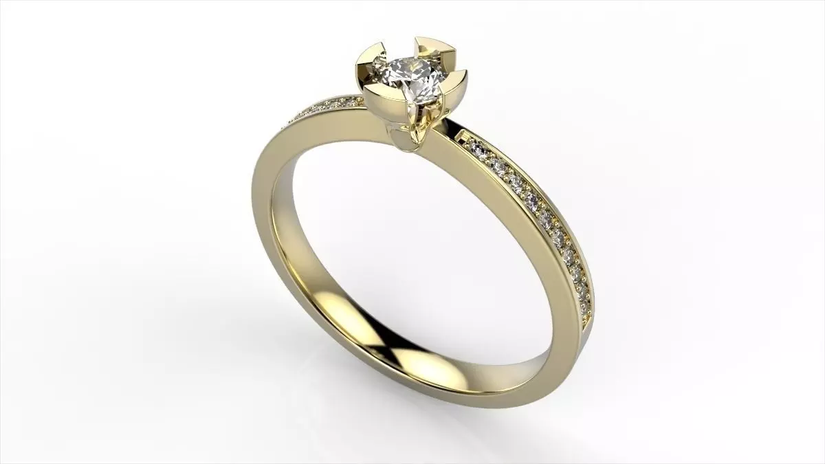 Engagement ring 59 ALL SIZES 3D print model_0