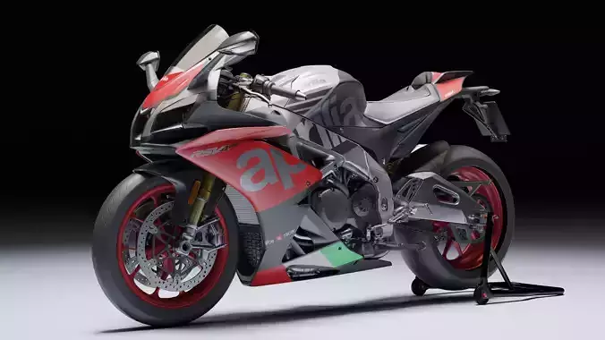 Aprilia RSV4 RF 2018 Low-poly 3D model