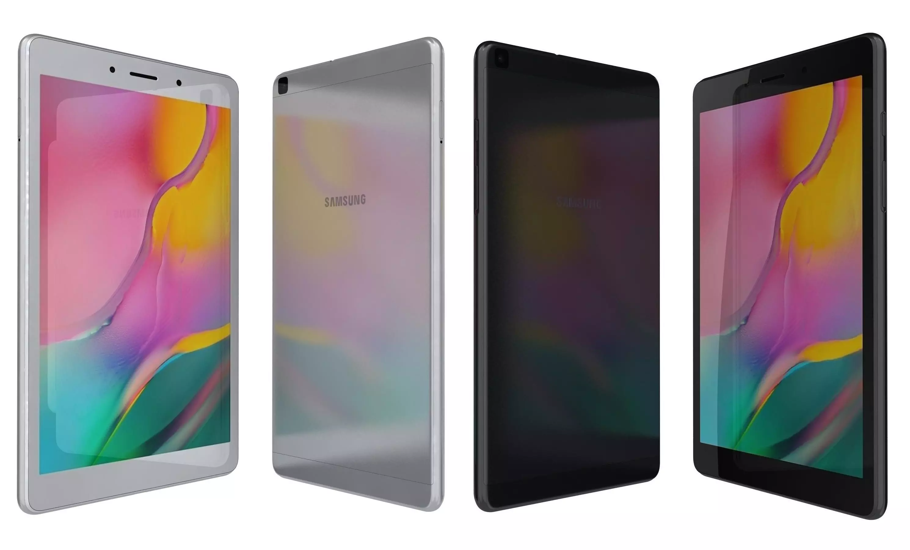 Samsung Galaxy Tab A 8 0 2019 Black And Silver High Poly 3D model