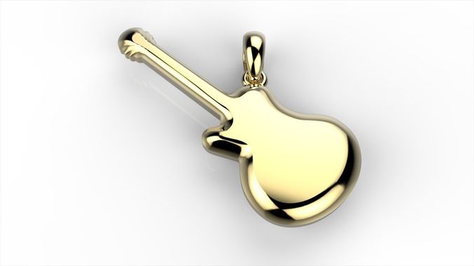 Tiffany guitar pendant 3D print model