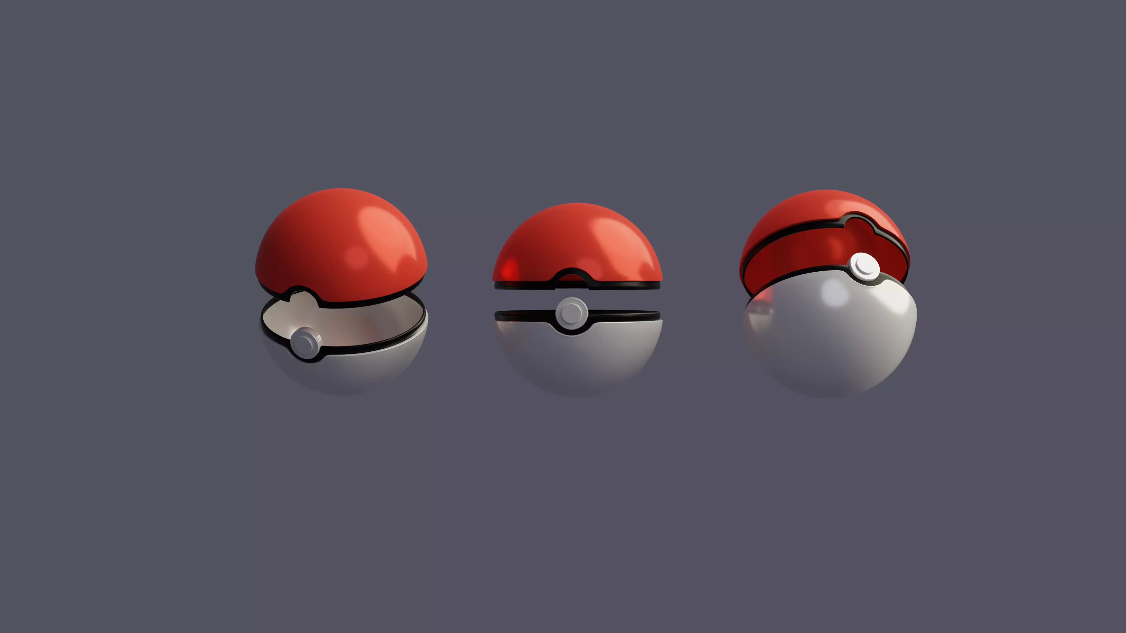 Pokeball Model 3D V1 catch them all 3D model