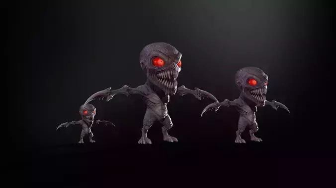 Minimonster1Pack1 Low-poly 3D model