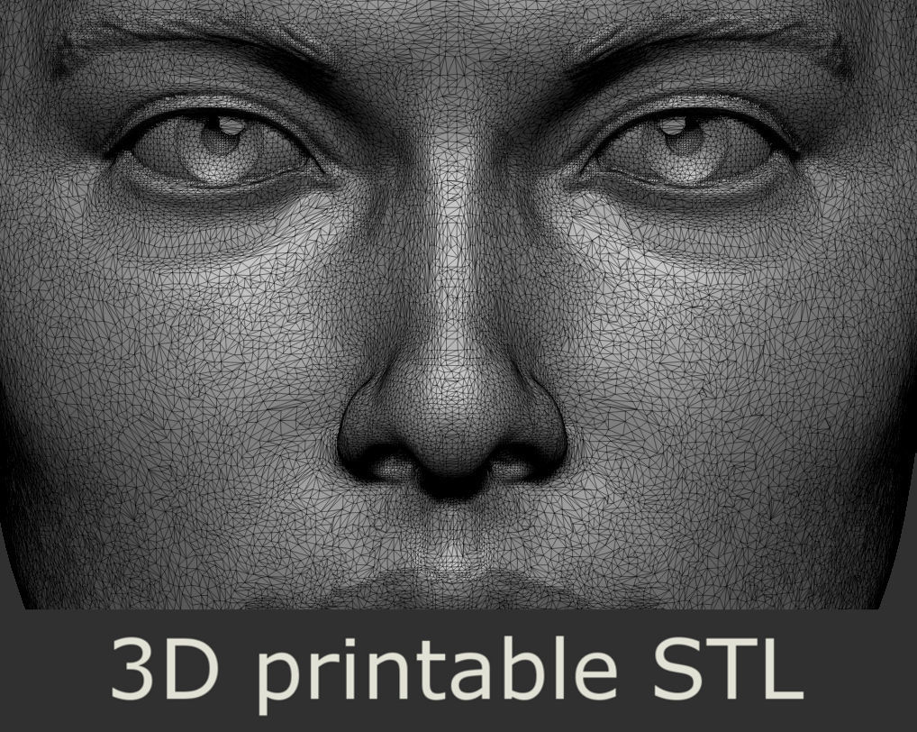 Female head 6 3D model_3