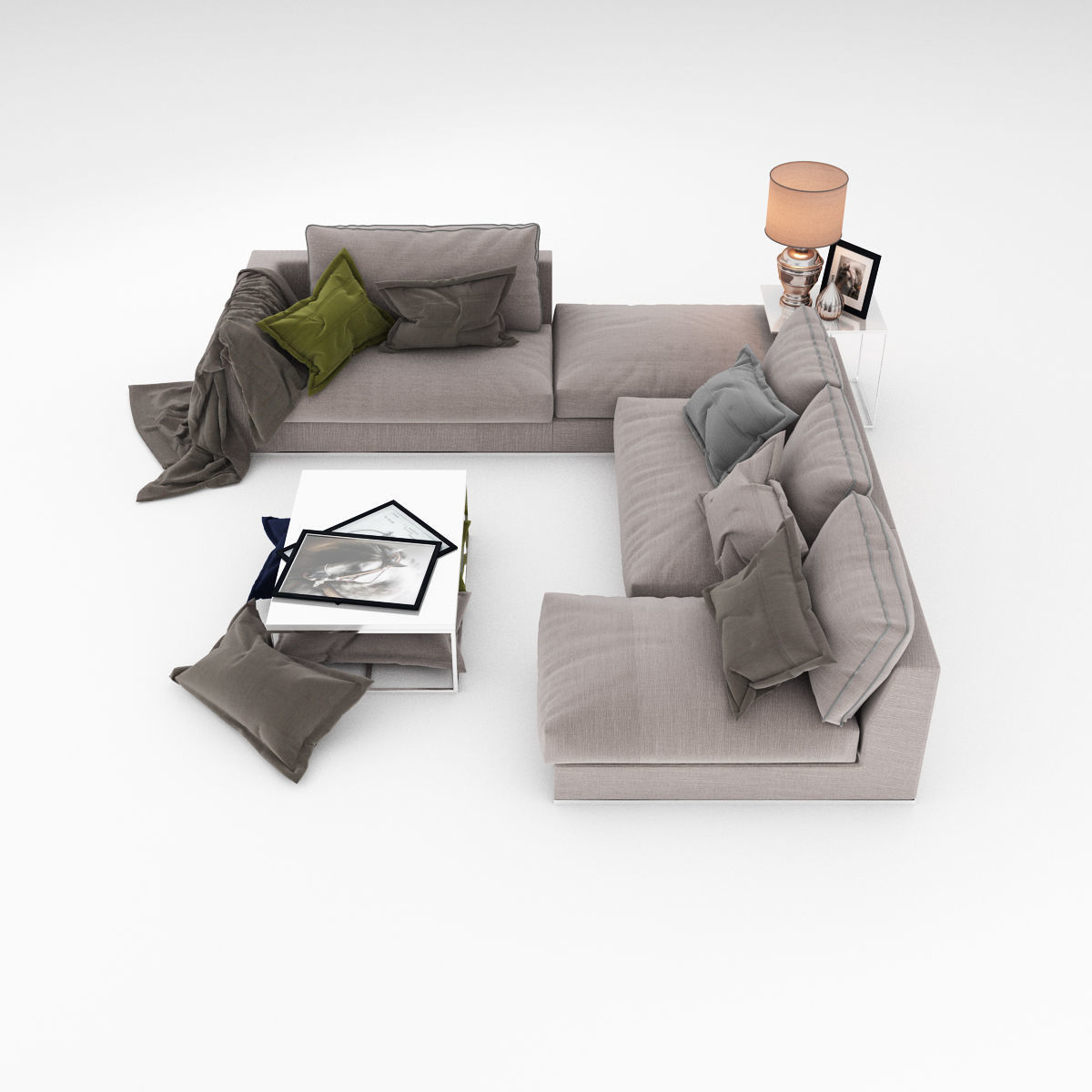 Sofa collection 09 3D model_4