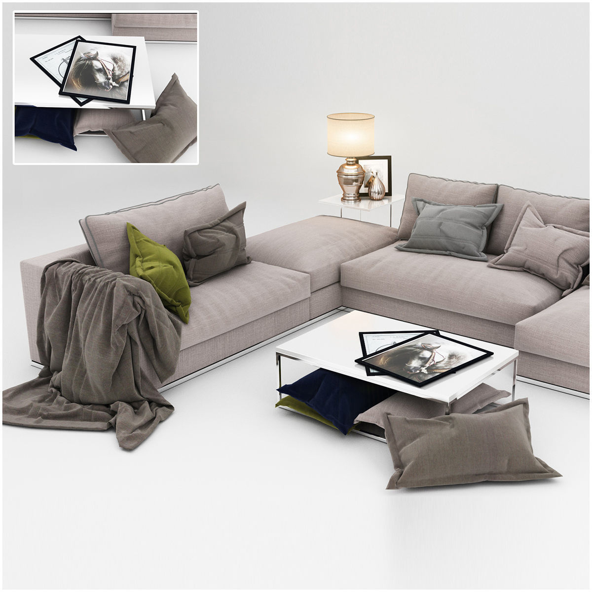 Sofa collection 09 3D model_2