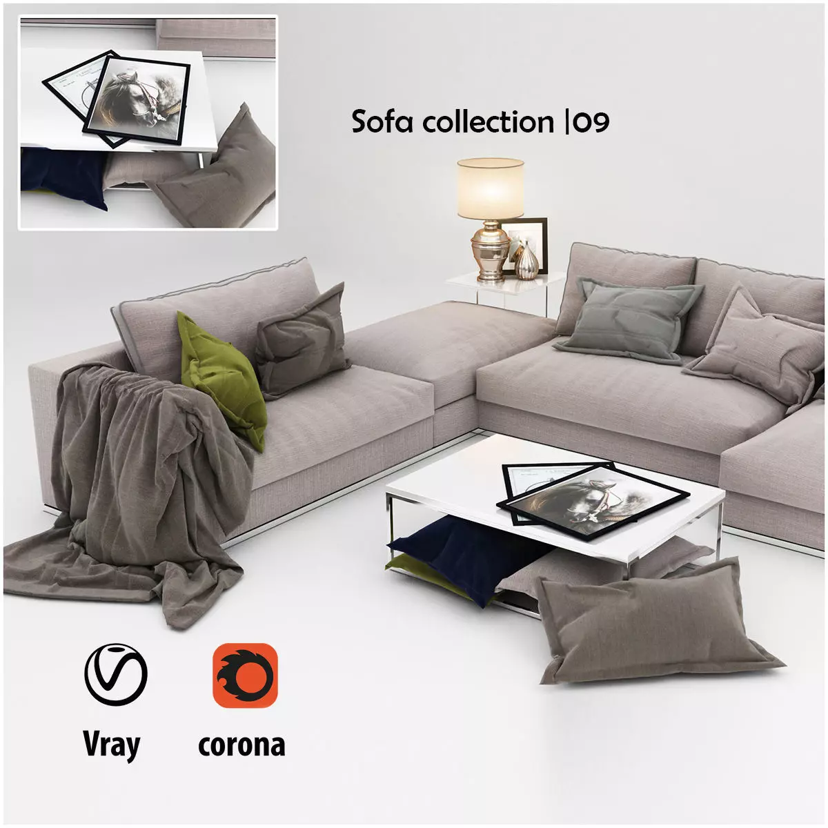 Sofa collection 09 3D model_0