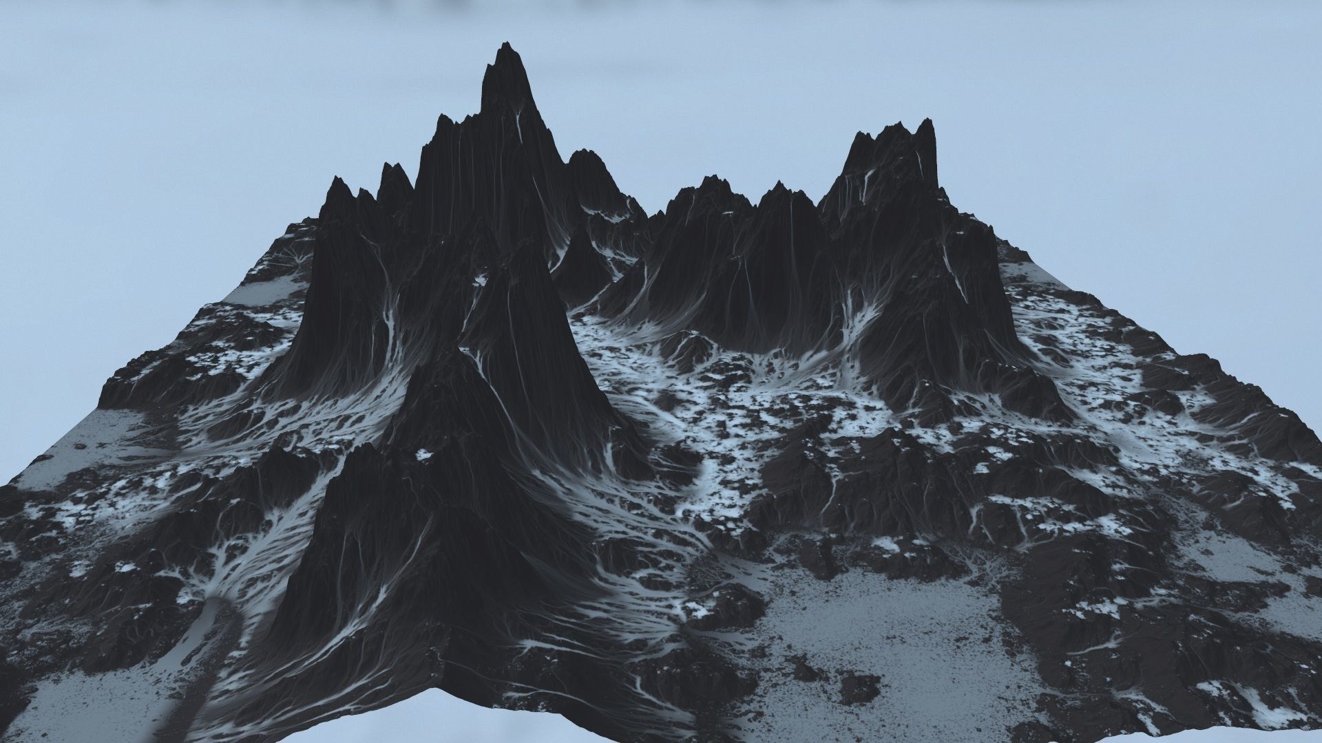Snow Mountain Low-poly 3D model_8