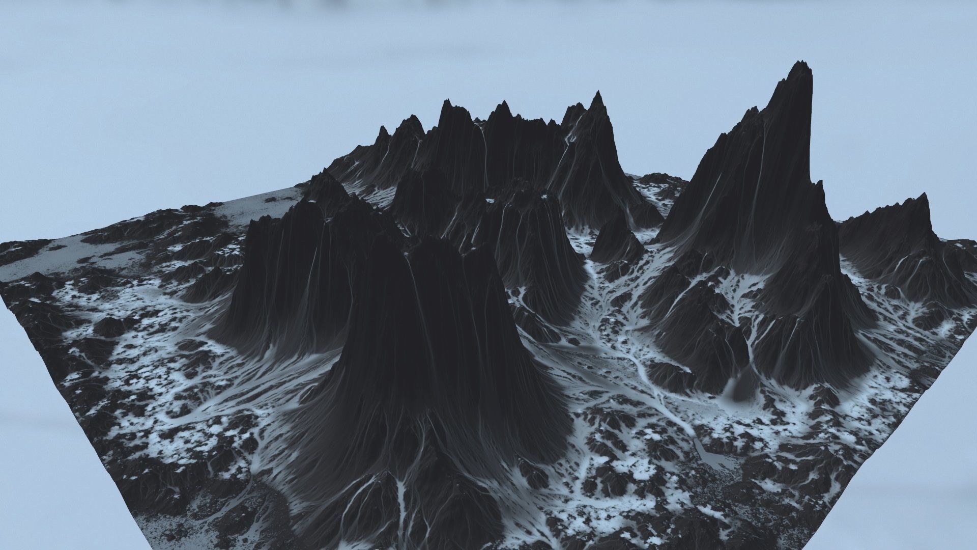 Snow Mountain Low-poly 3D model_7