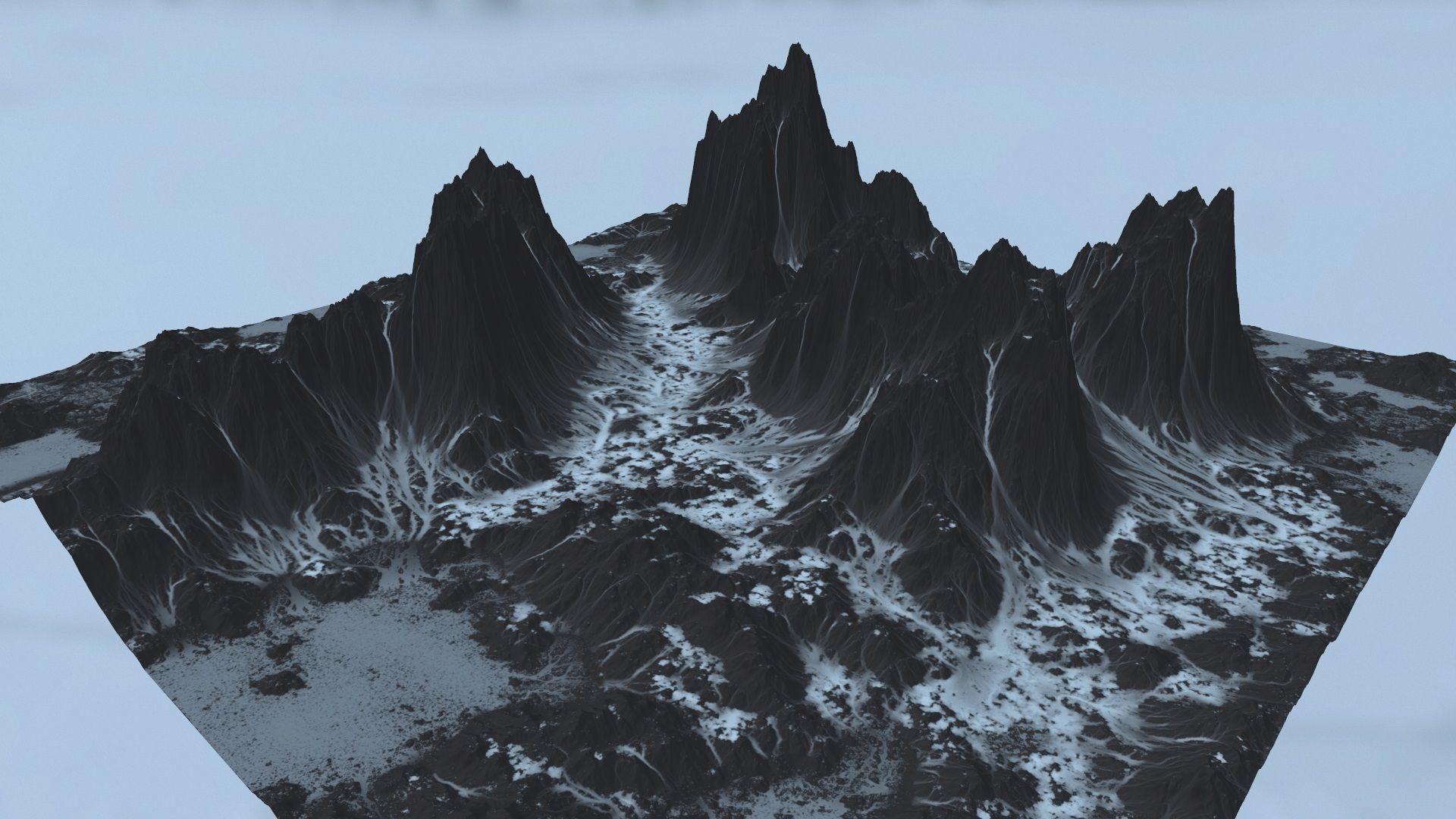 Snow Mountain Low-poly 3D model_14