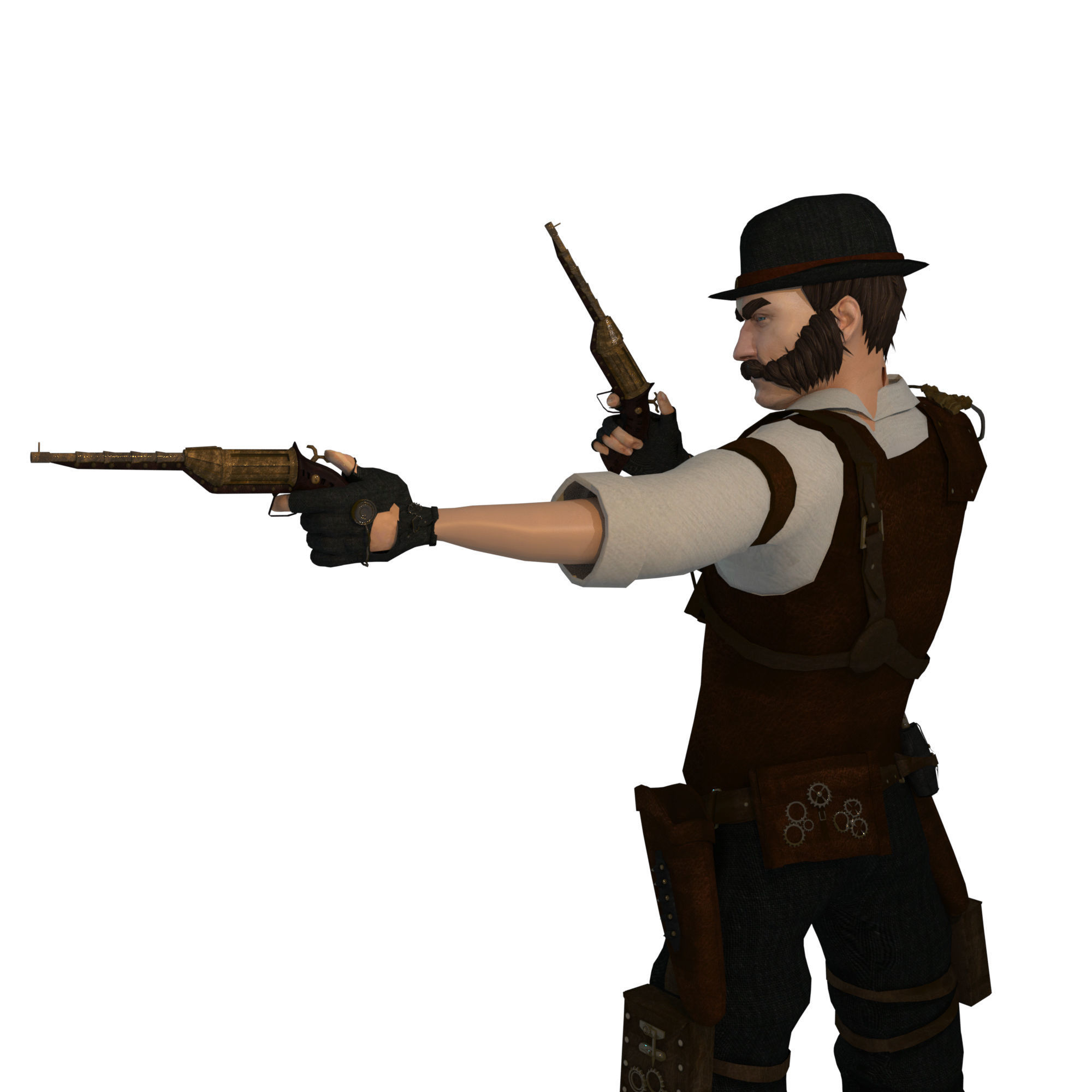 Steampunk Sheriff 3D model_33