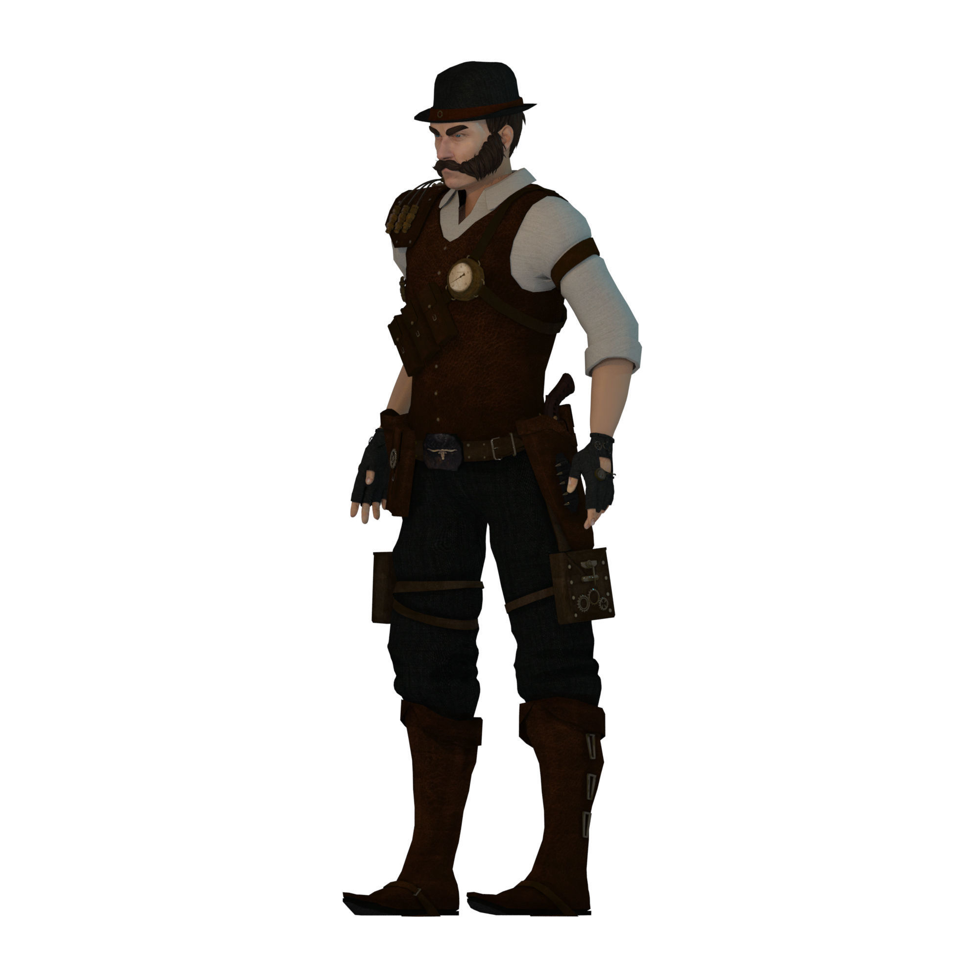 Steampunk Sheriff 3D model_30