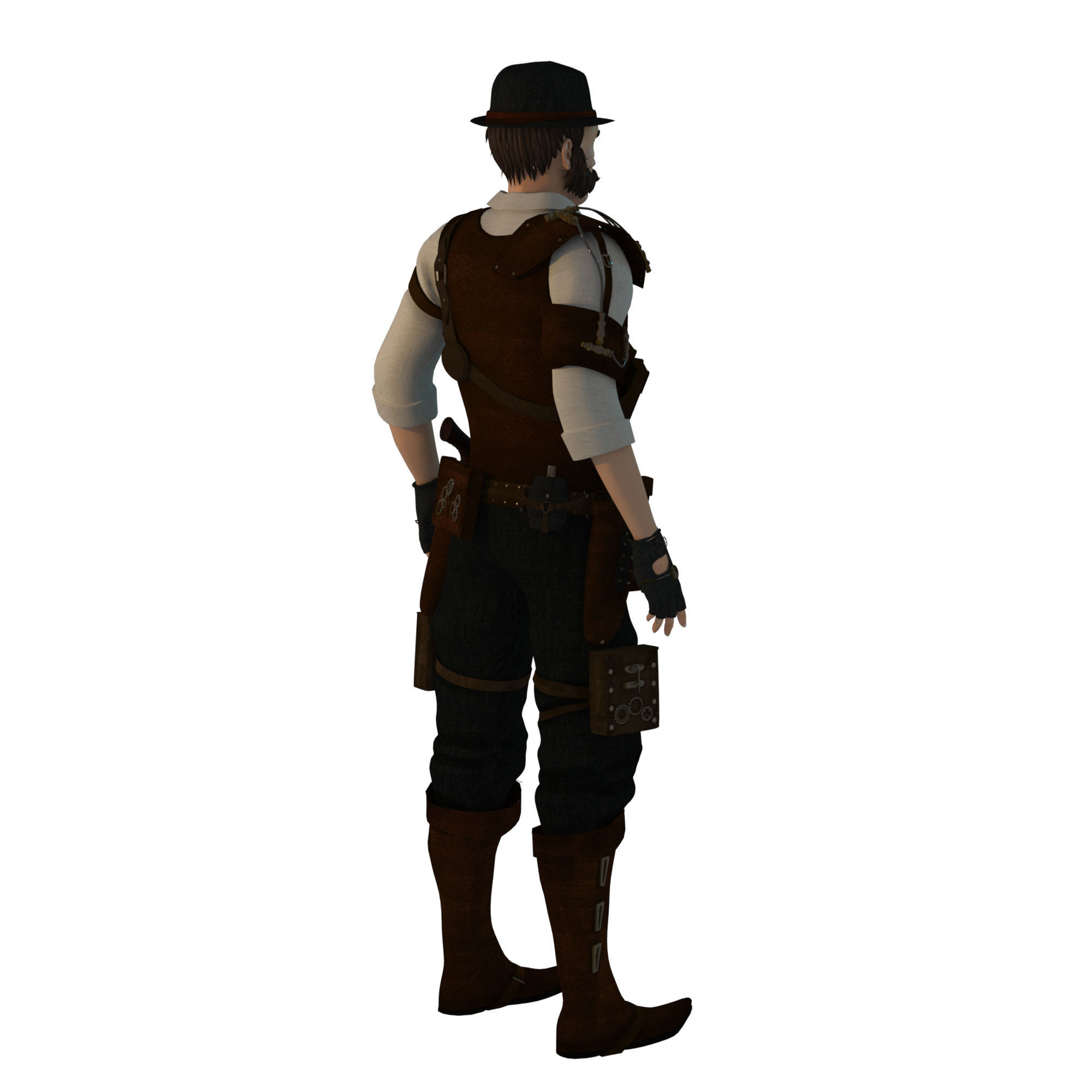 Steampunk Sheriff 3D model_6