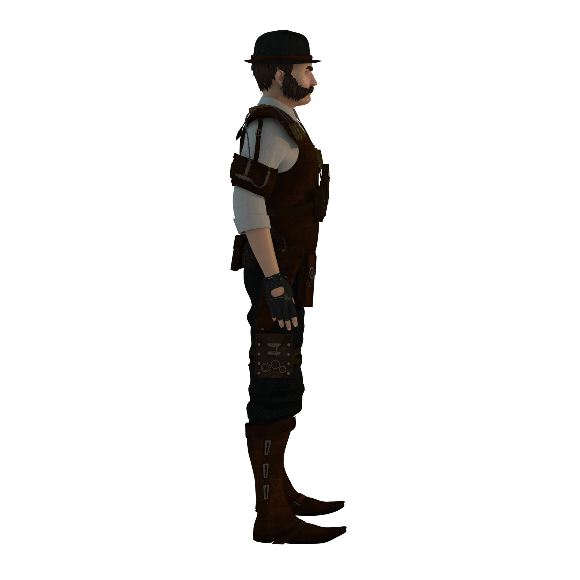 Steampunk Sheriff 3D model_7