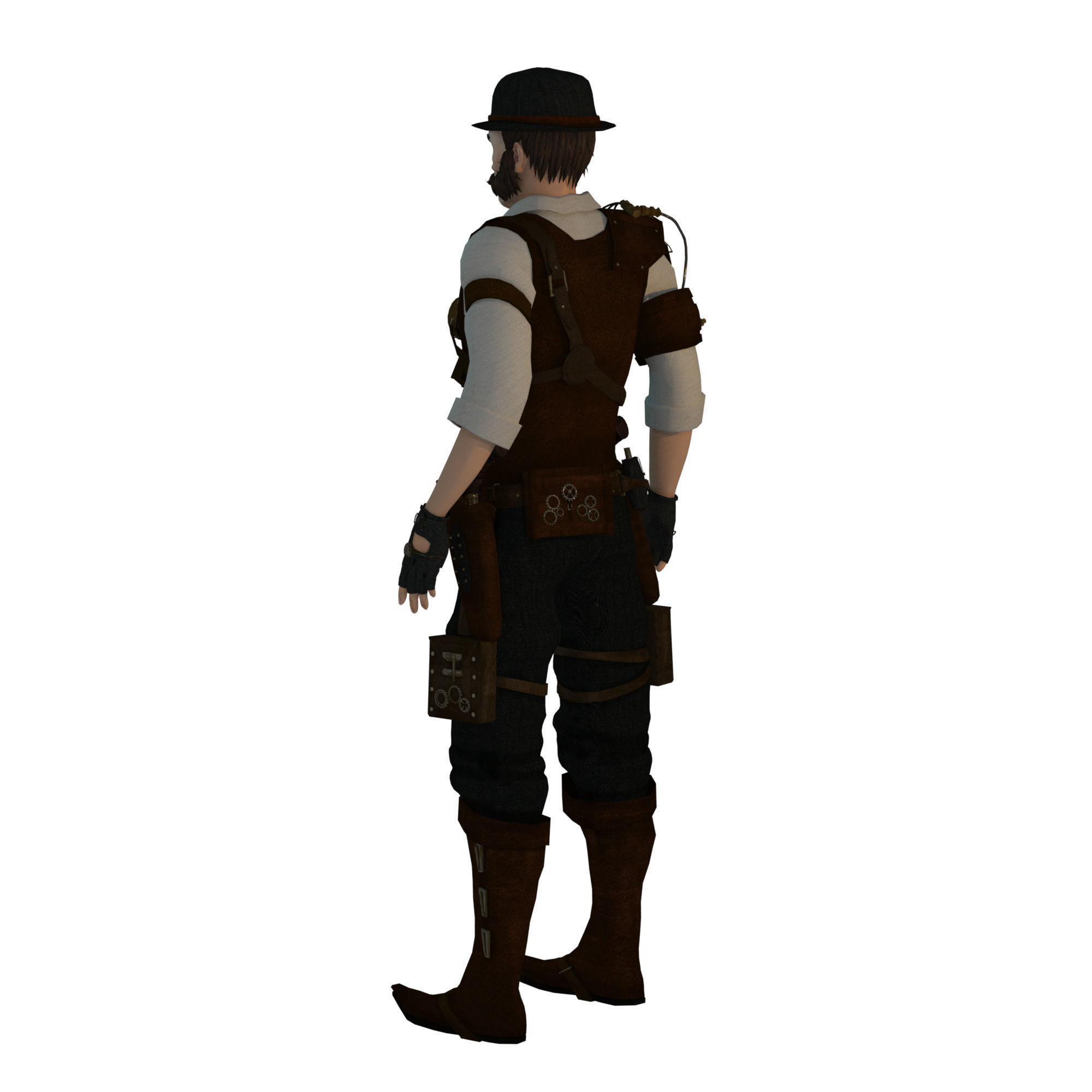 Steampunk Sheriff 3D model_4