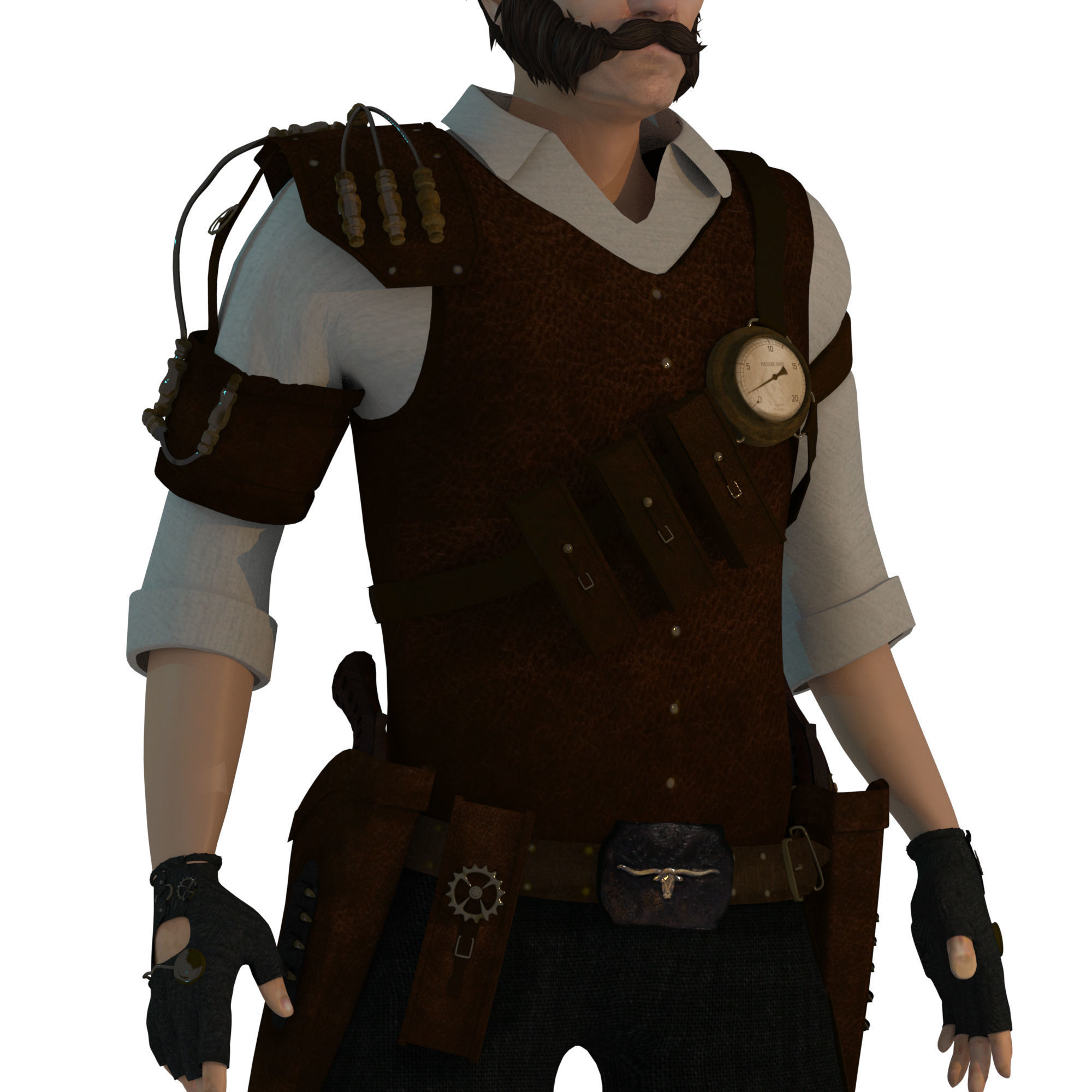 Steampunk Sheriff 3D model_10