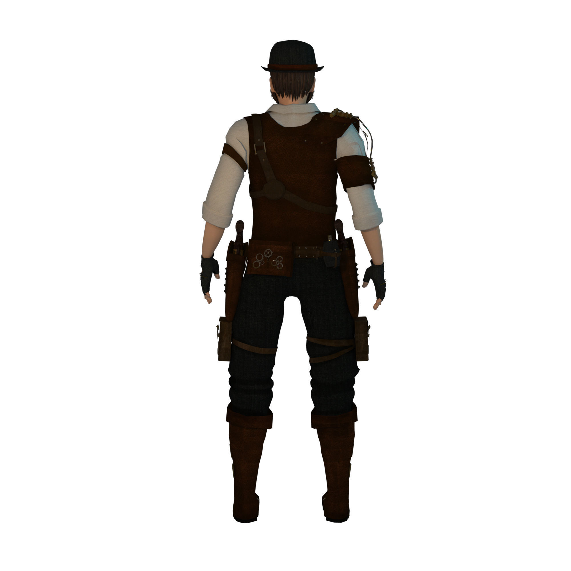 Steampunk Sheriff 3D model_5