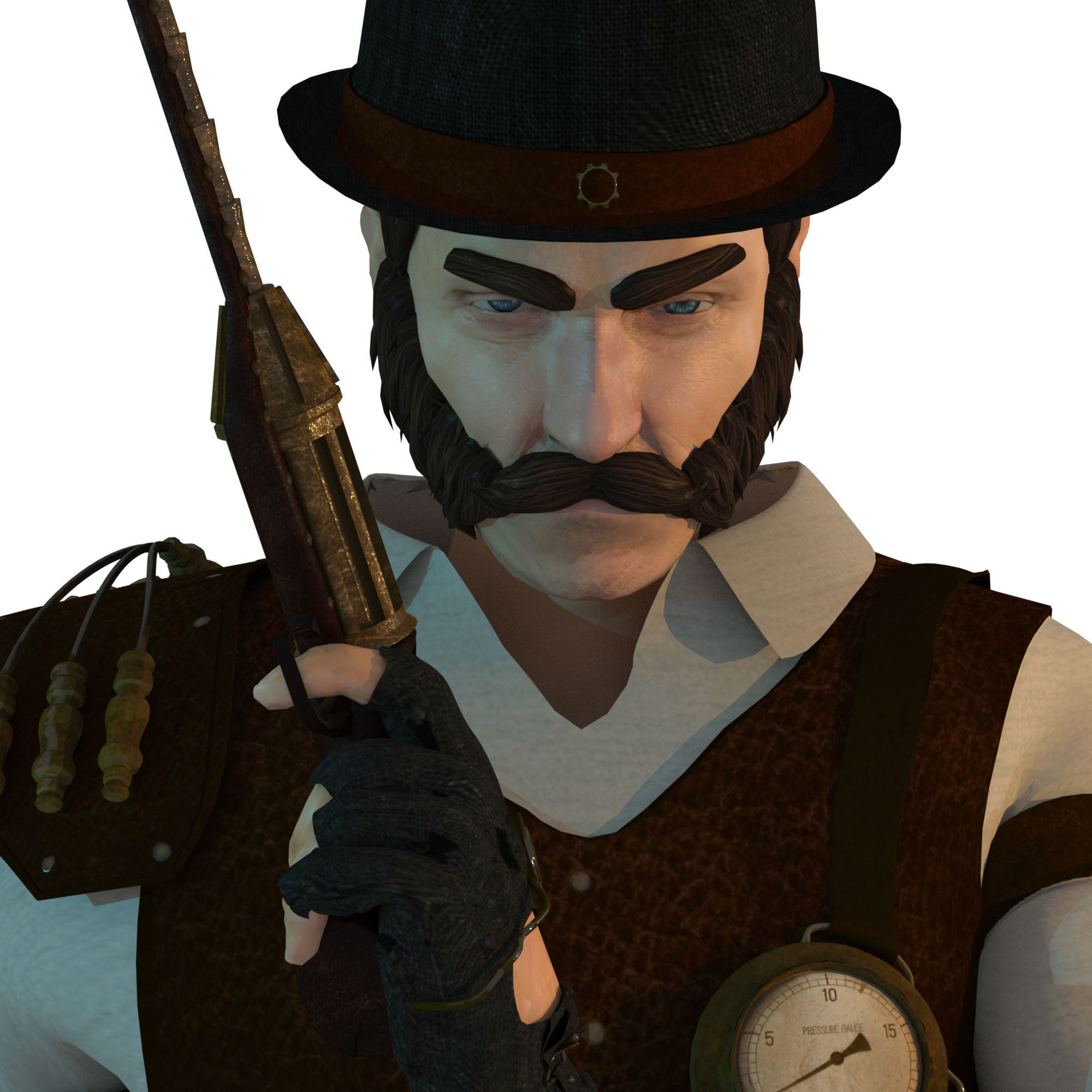 Steampunk Sheriff 3D model_39