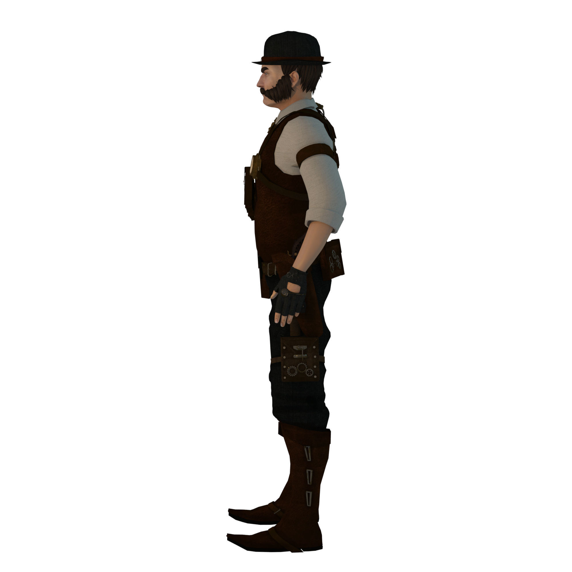 Steampunk Sheriff 3D model_3