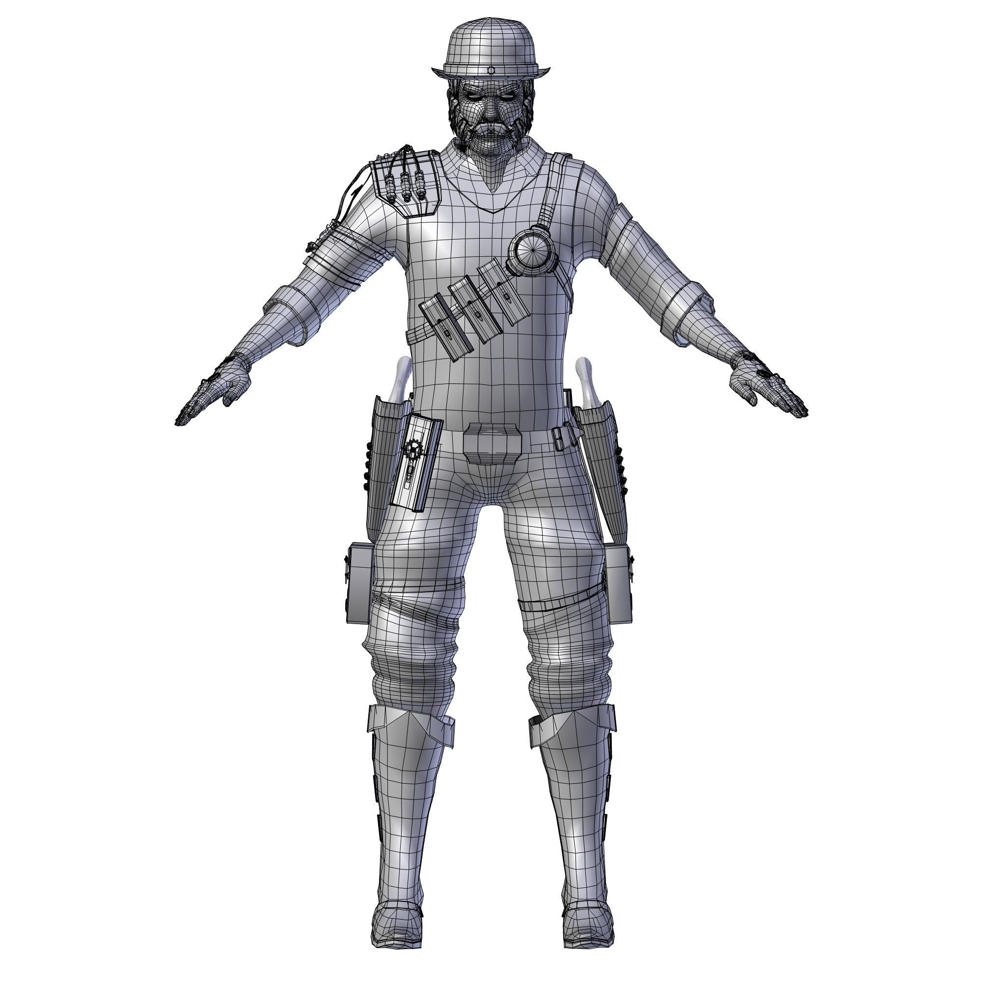 Steampunk Sheriff 3D model_40