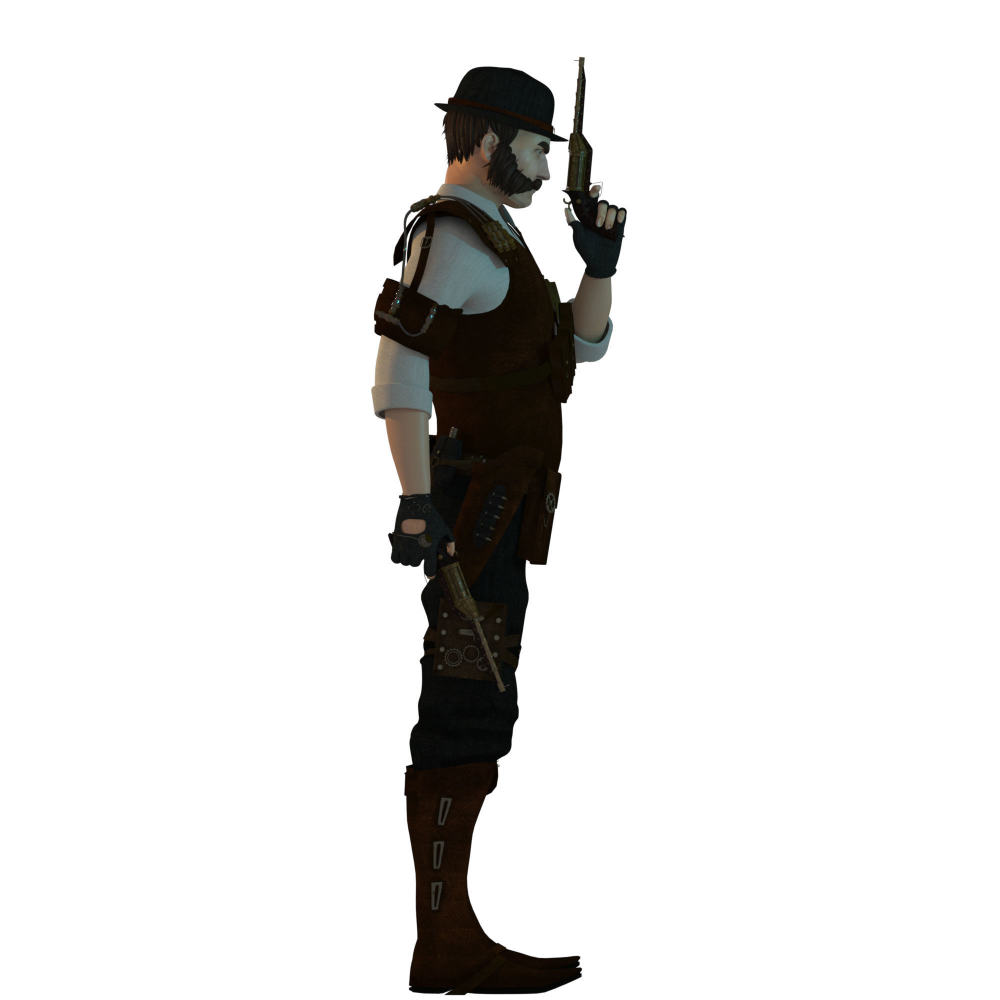 Steampunk Sheriff 3D model_36