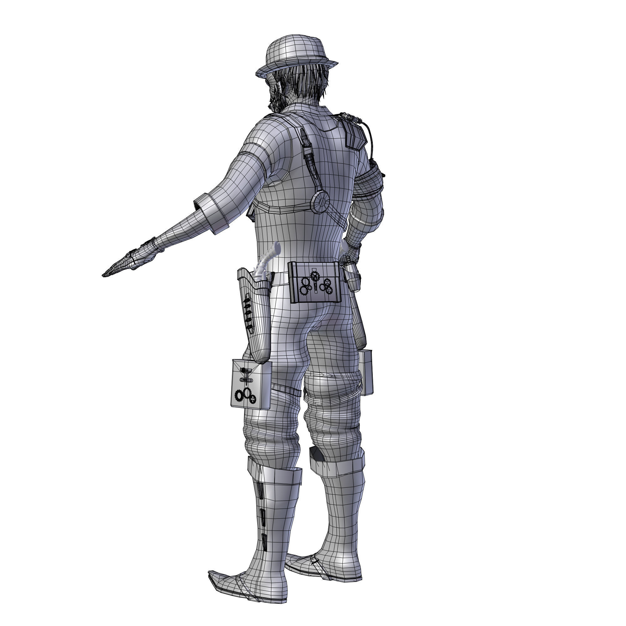 Steampunk Sheriff 3D model_43