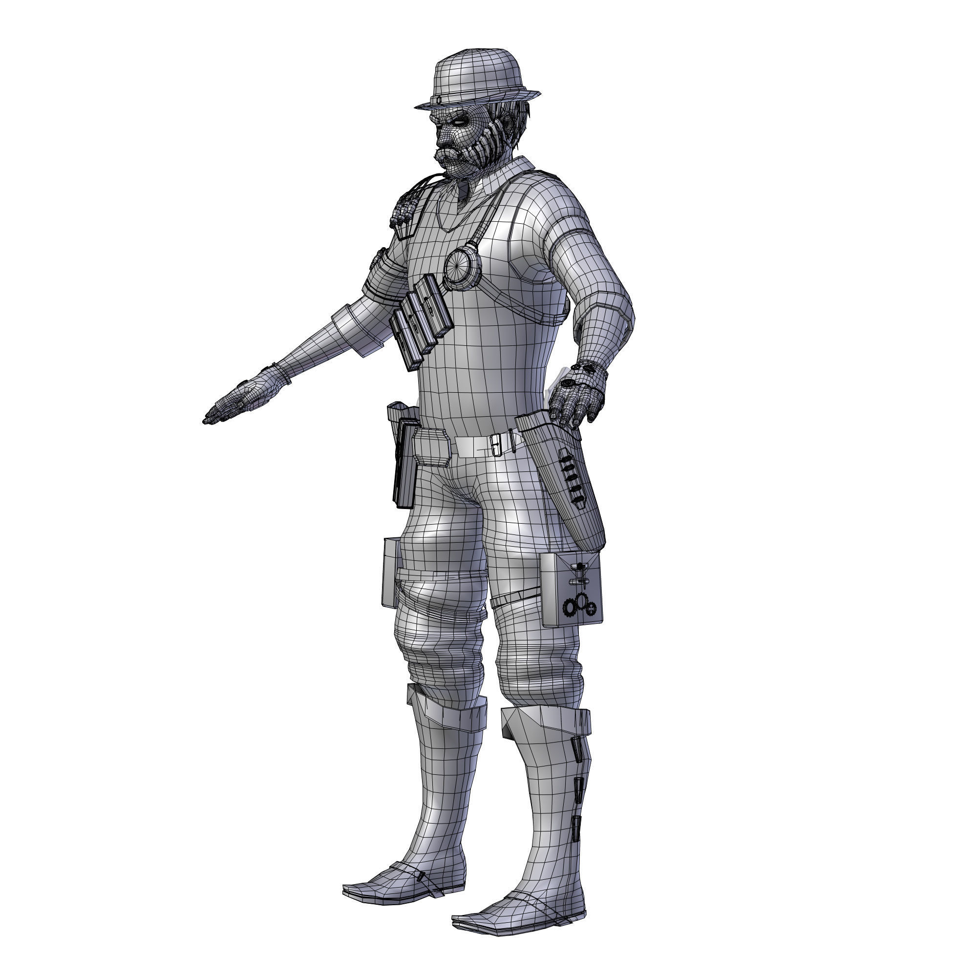 Steampunk Sheriff 3D model_41