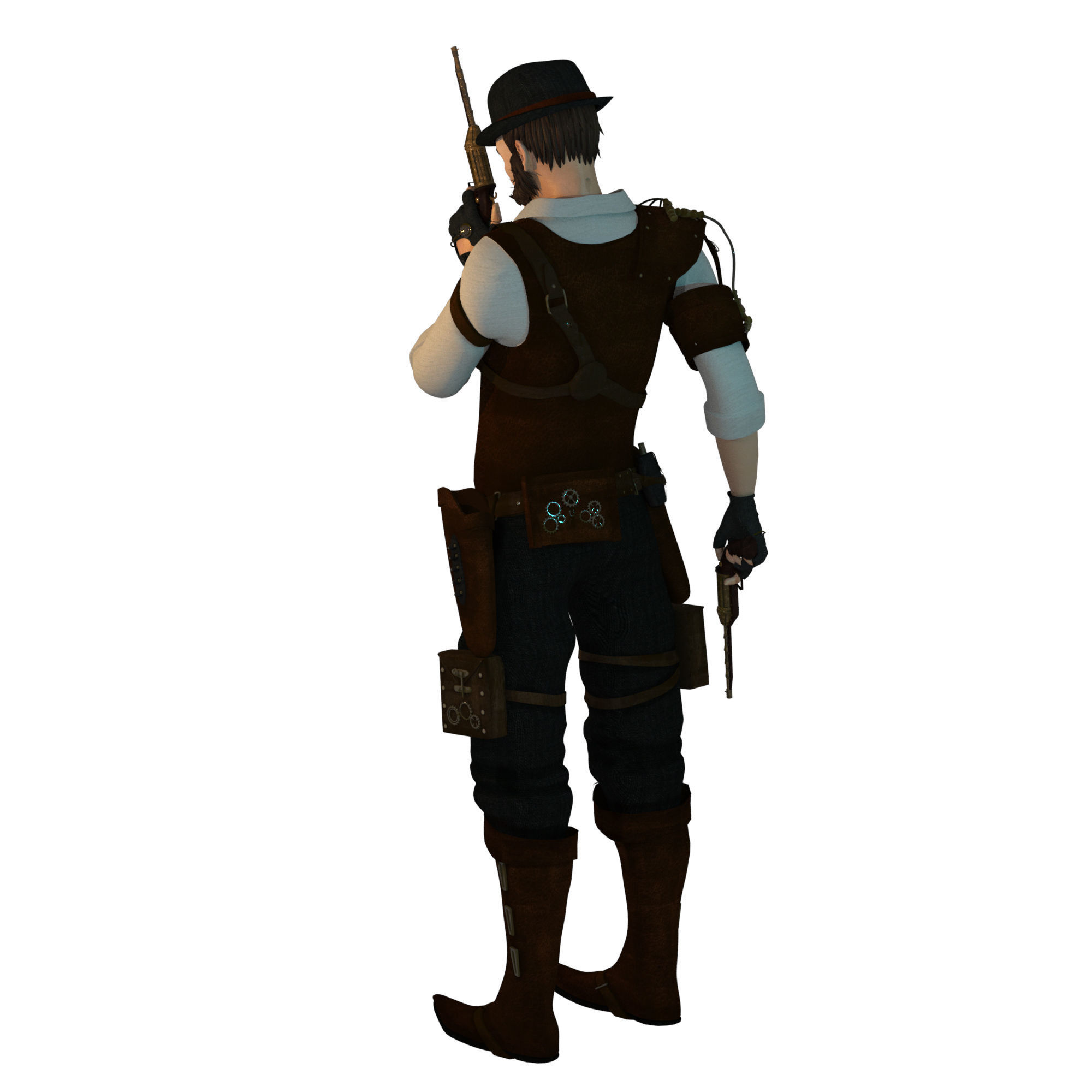 Steampunk Sheriff 3D model_38