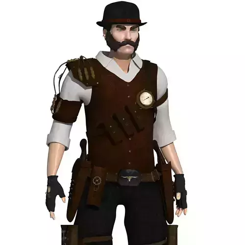 Steampunk Sheriff 3D model