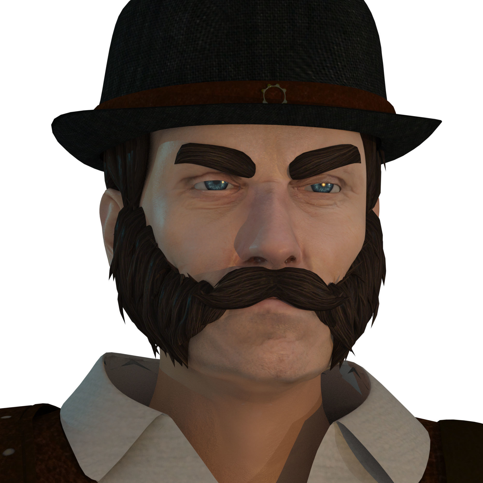 Steampunk Sheriff 3D model_9