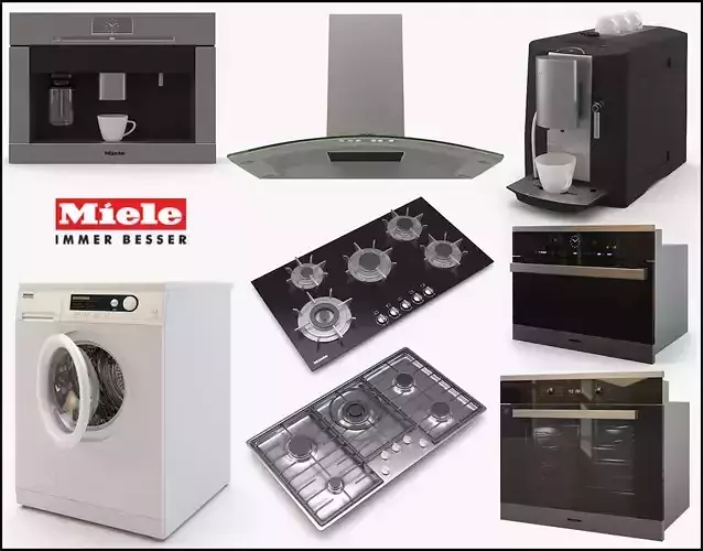 Miele collection stainless steel oven 3D model