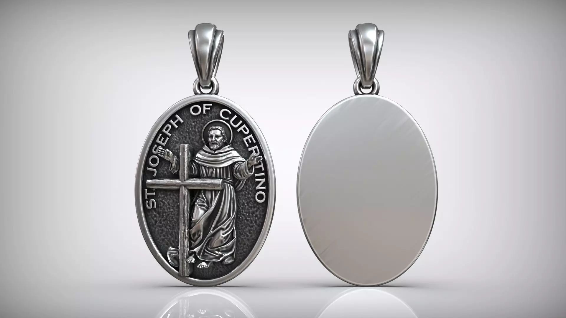 Saint Joseph of Cupertino Patron Students and Aviators Medallion 3D print model