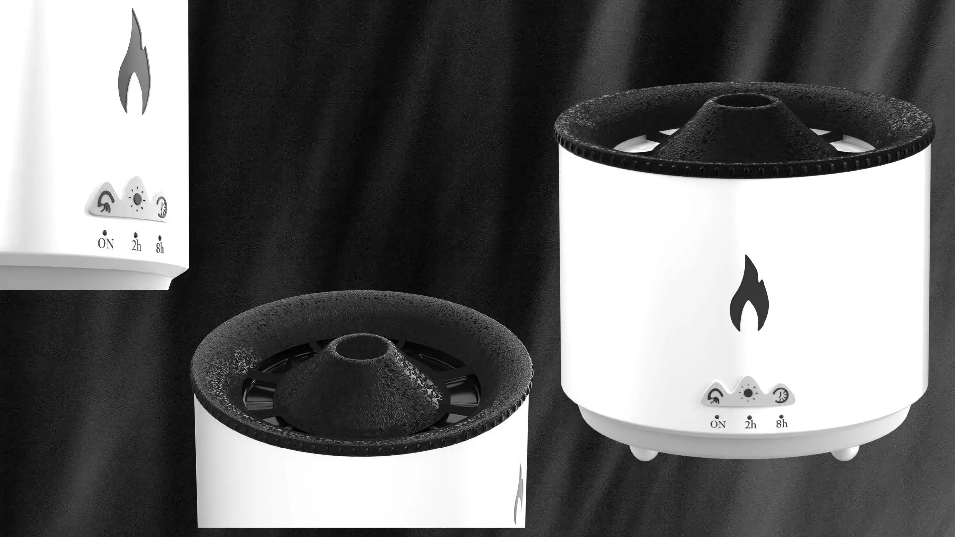 Volcano Flame Aroma Humidifier 3D model