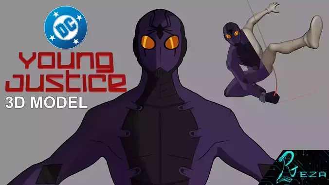 Black Spider - DC Young Justice TV Series 3D Model 3D model