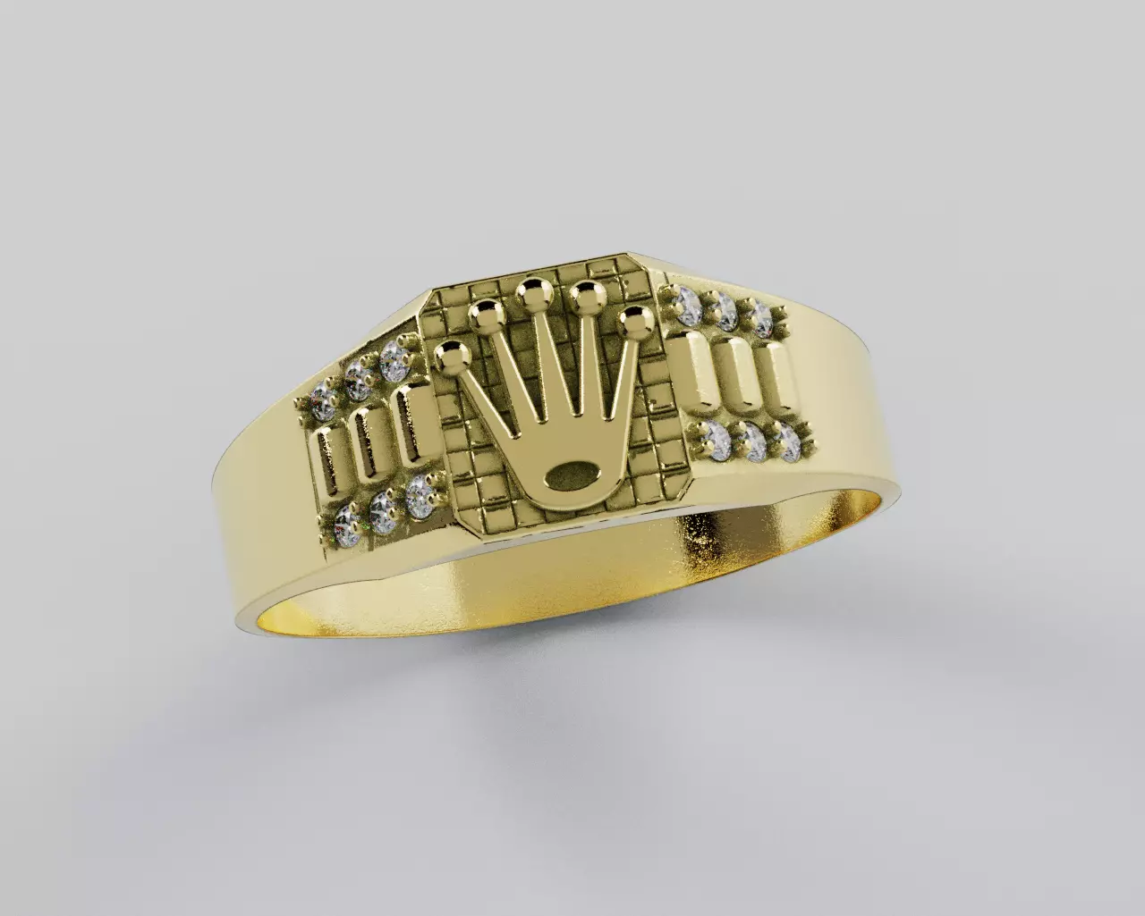 Signet Ring Small - Anillo Sello Reloj 3D print model