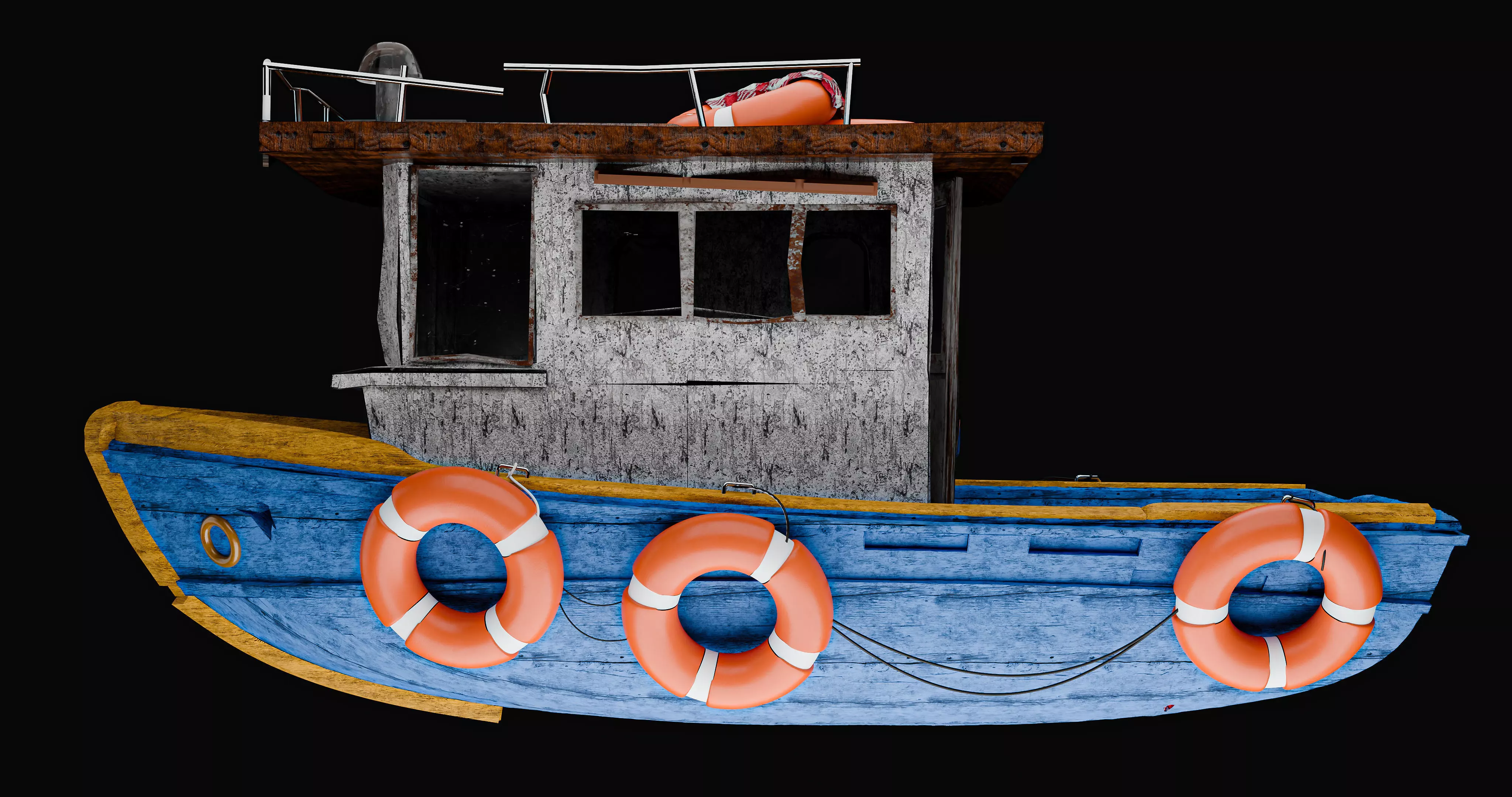 Old Fishing Boat 3D model