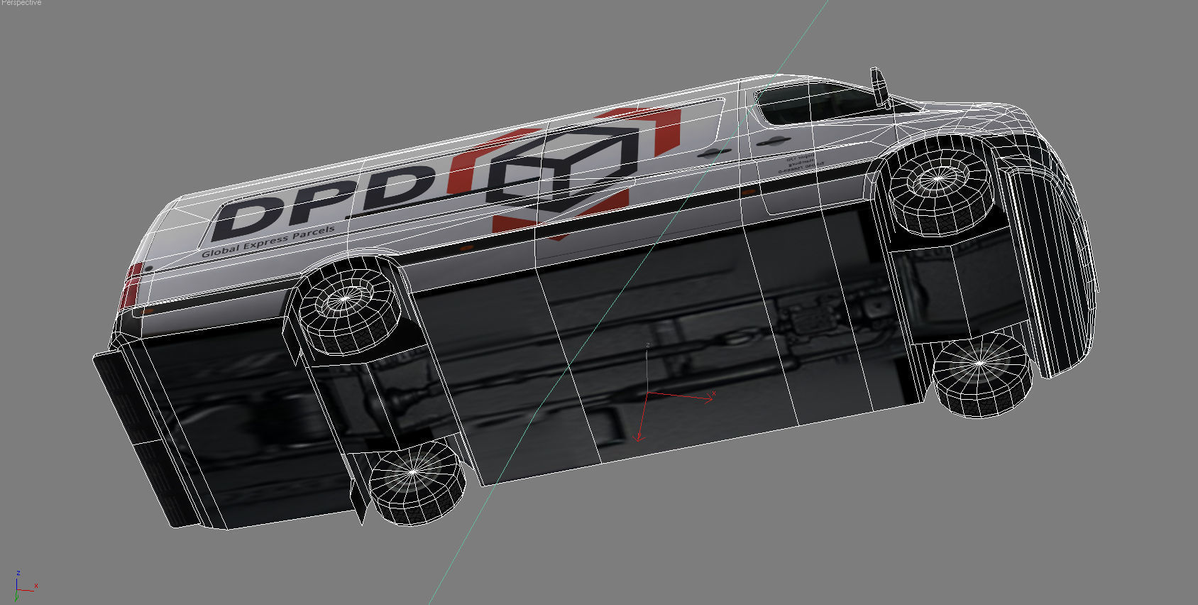 Volkswagen Crafter DPD Low-poly 3D model_10