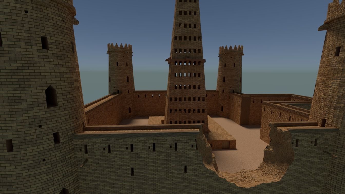 Sand Castle 3D model_0
