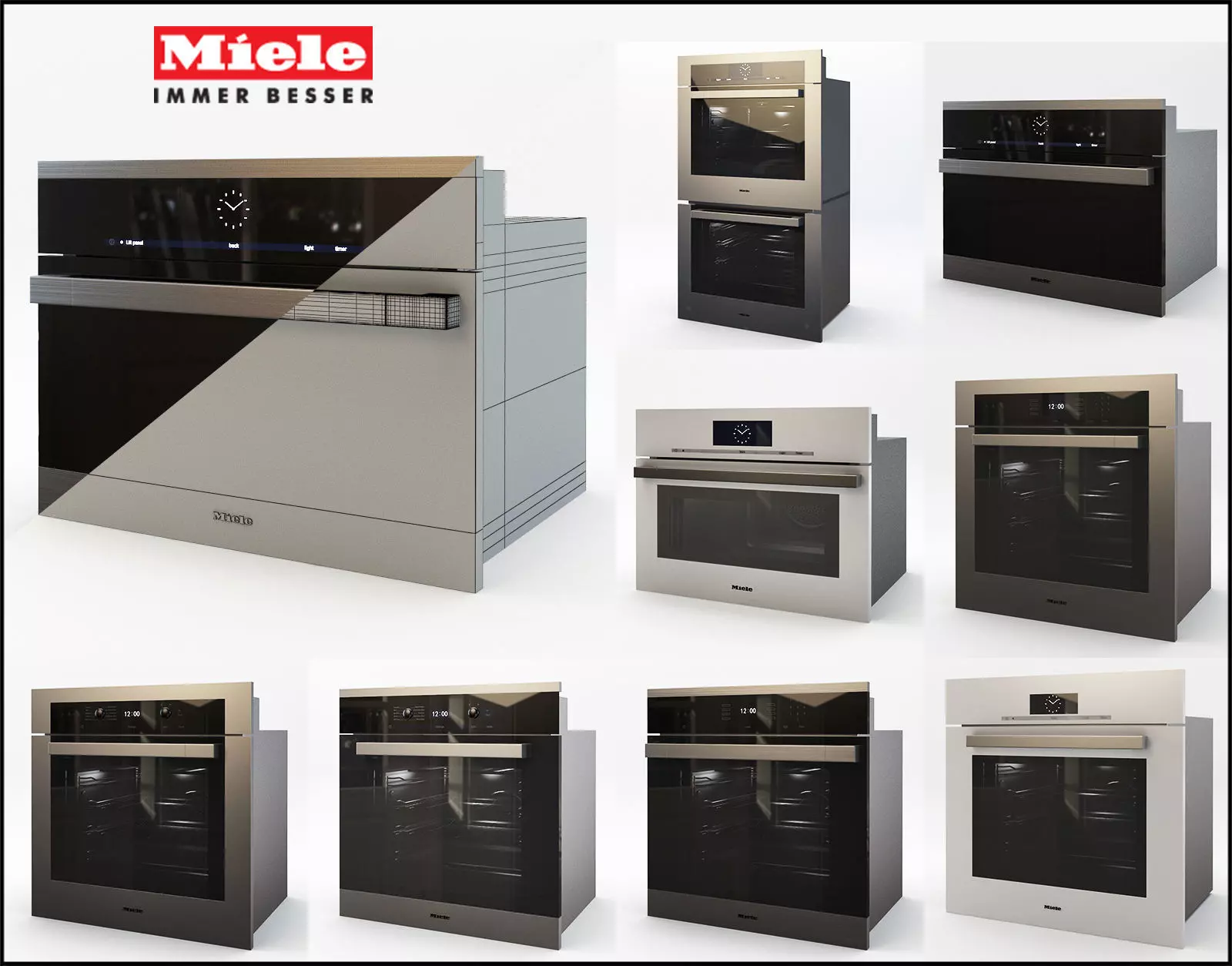 Miele 8 Wall Ovens 3D model_0