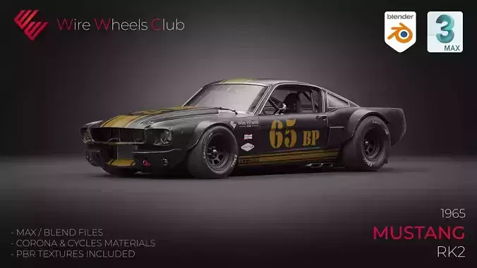 1965 Mustang RK2 3D model