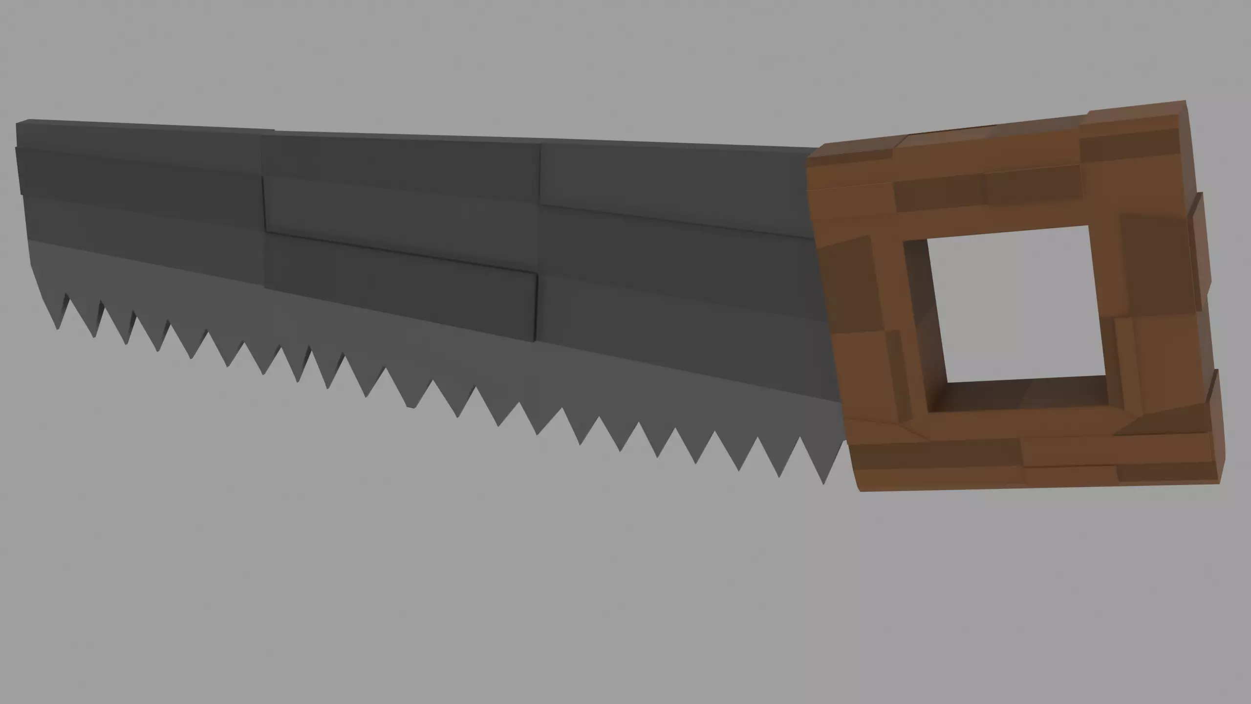 Low-Poly Stylized Hand Saw Game Ready Low-poly 3D model