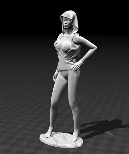 Medelis 3D girl 3D print model