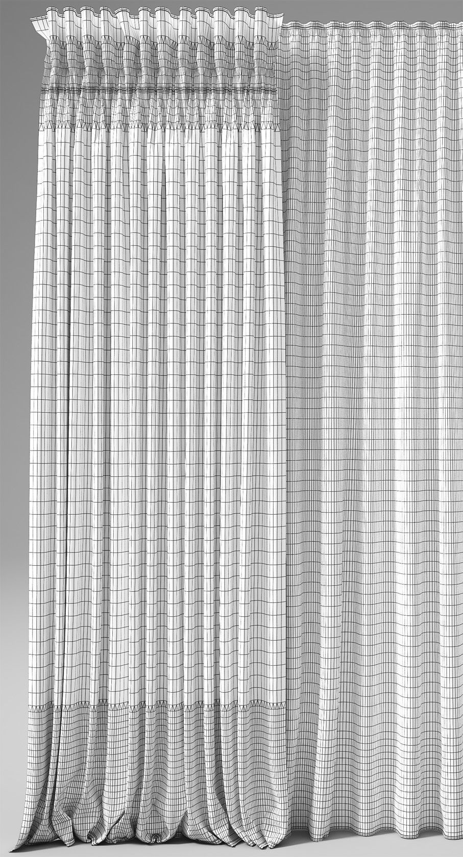 Curtains 3D model_2