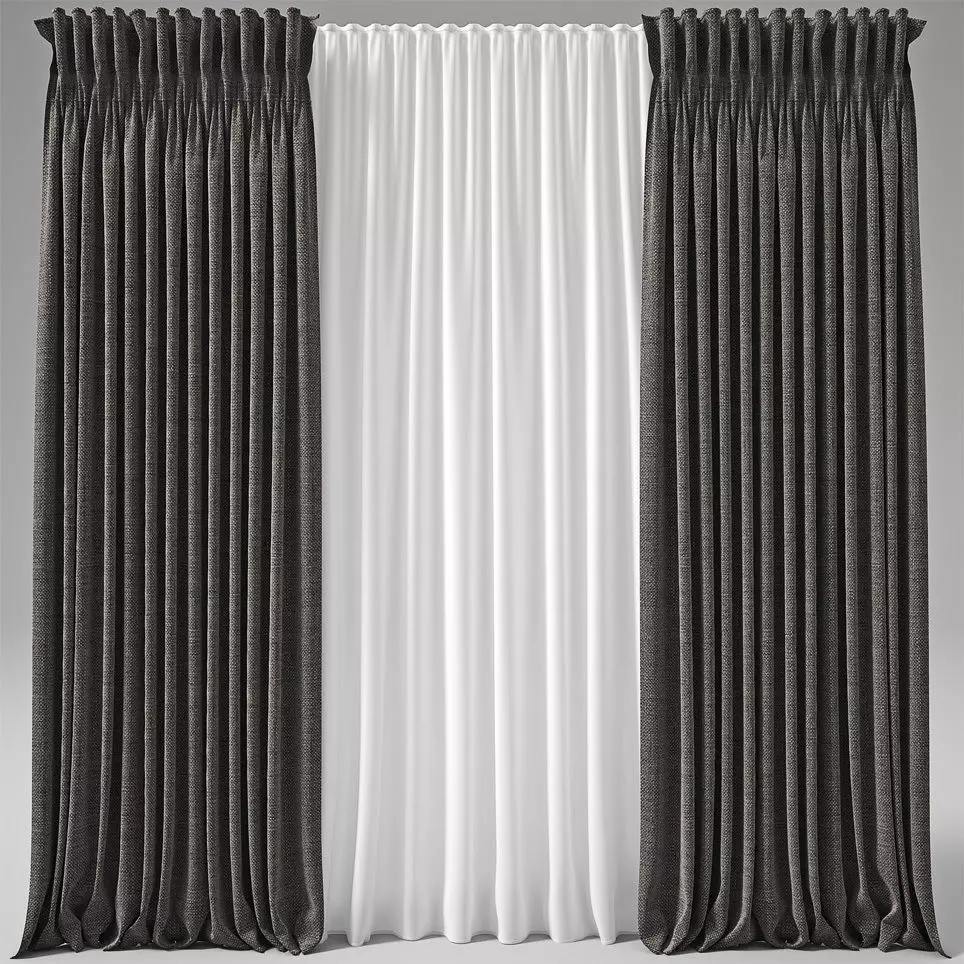Curtains 3D model_0