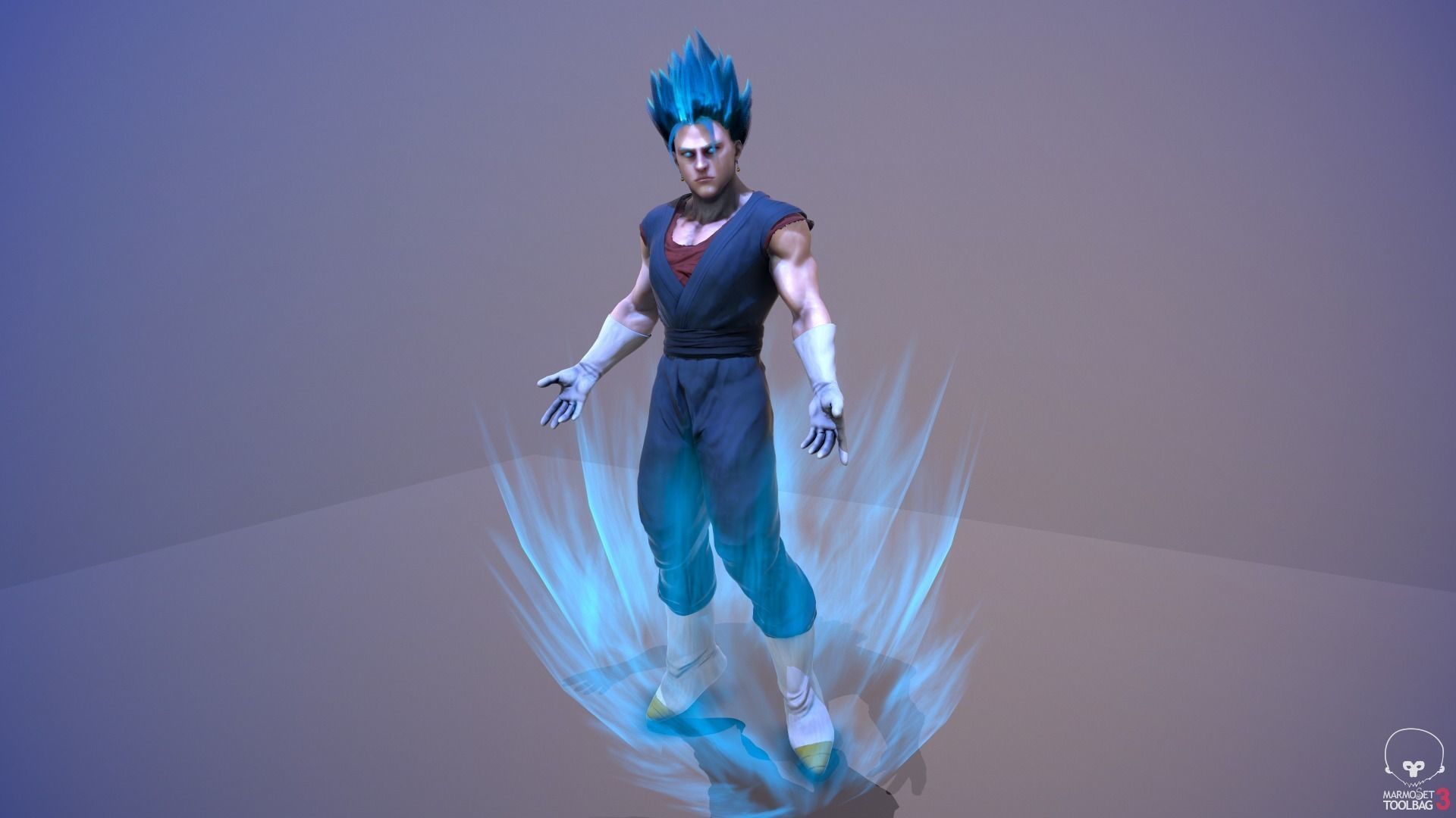 Vegito son Goku 3d model PBR realistic Low-poly 3D model_6