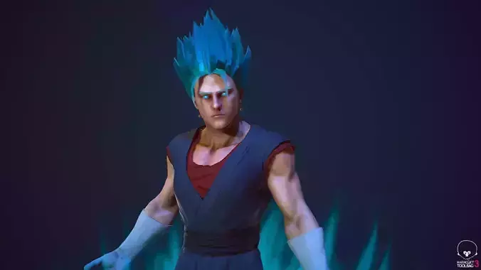 Vegito son Goku 3d model PBR realistic Low-poly 3D model