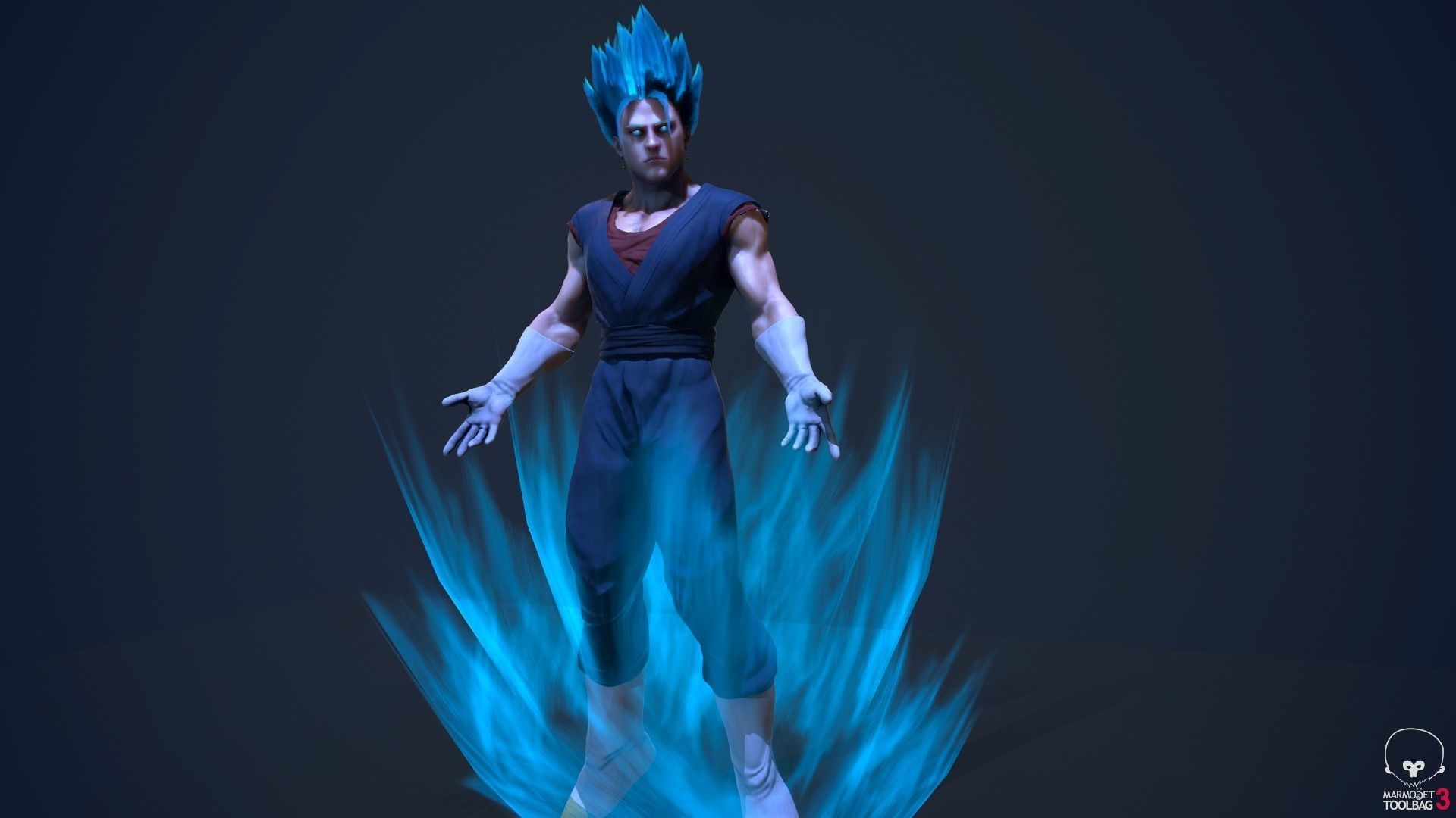 Vegito son Goku 3d model PBR realistic Low-poly 3D model_5