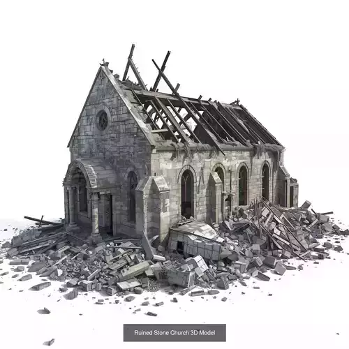 Ruined Urban And Sacred Architecture 3D Model Collection 3D Model Pack 2