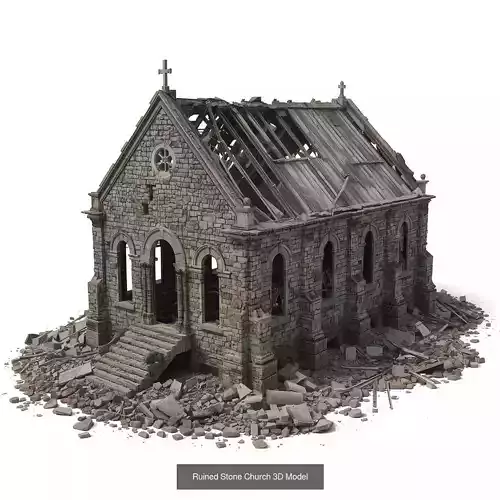 Ruined Urban And Sacred Architecture 3D Model Collection 3D Model Pack 3