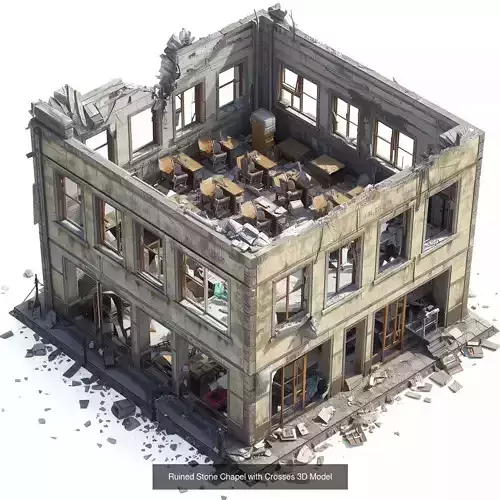 Ruined Urban And Sacred Architecture 3D Model Collection 3D Model Pack 5